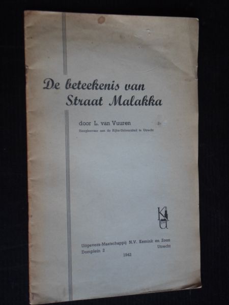  - De beteekenis van Straat Malakka