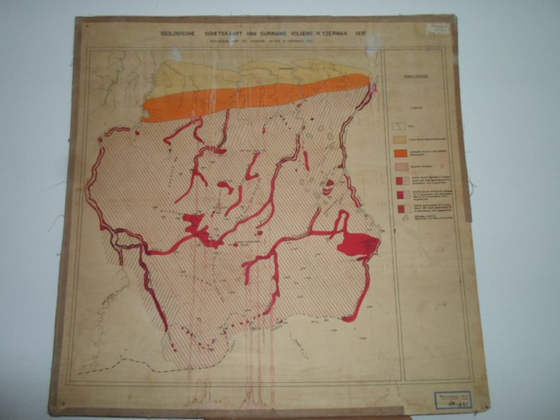  - Geologische schetskaart van Suriname volgens R.Yzerman