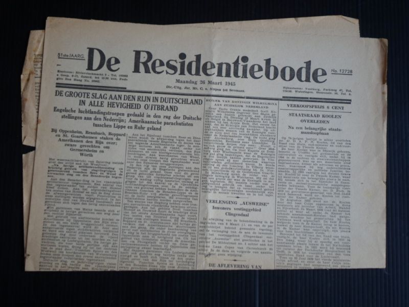 Oorlogskrant - De Residentiebode, Den Haag