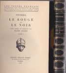 Stendhal - Le Rouge et Le Noir. Texte établi et présenté par Pierre Jourda. Collection Les Textes Français (Tome I et II)