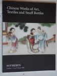 Catalogus Sotheby's - Chinese Works of Art, Textiles & Snuff Bottles