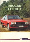 Nissan - Folder / Brochure Nissan Cherry, geniete softcover, goede staat (engelstalig)