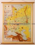 Bakker, W. en Rusch, H. - Schoolkaart / wandkaart van Rusland