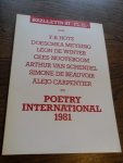 Diepstraten / Muysson - BZZLLETIN, 9e Jaargang, Nummer 87. F.B. Hotz, Doeschka Meysing en Poetry International 1981.