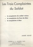 Jolivet, André - Les Trois Complaintes du Soldat (bladmuziek)