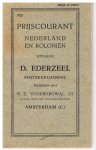 Ederzeel, D. - Prijscourant Nederland en Koloniën, 1927