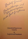 Steiner, Rudolf - Beleuchtungs- und Kostümangaben für die Laut-Eurithmie. Fremdsprachige Texte IV. Englisch und Französisch