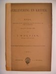 Woltjer J. - Overlevering en Kritiek - Rede gehouden bij het overdragen van het Rectoraat der Vrije Universiteit- 20 oct.1886