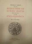 Wijk, W.E. van - Decimal Tables for the reduction of the hindu dates from the data of the Surya Siddhanta