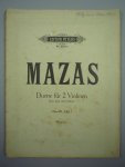 Mazas, F - Duette für 2 Violinen Opus 70, heft 1 (Hermann)