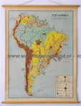 Bakker, W. en Rusch, H. - Schoolkaart / wandkaart van Zuid-Amerika