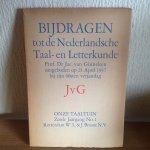  - Bijdragen tot de Nederlandsche taal en letterkunde Prof. Dr. Jac. Van Ginneken aangeboden bij zijn 60sten verjaardag