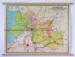 Van Hees, G. en De Looff, H.P. - Schoolkaart / wandkaart van Overijssel en twee IJsselmeerpolders