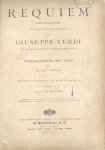 Verdi, Guiseppe - Requiem (Todtenmesse) für Soli, Chor und Orchester. Clavierauszug mit Text.