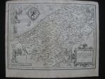 Guicciardini 1567 - Landkaart Vlaanderen Fiandra Flandres gravure houtsnede met beroemde berenmotief