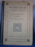Moerkerken, P.H. van en Noordhoff, R. - Platen-atlas ten gebruike bij het onderwijs in de aardrijkskunde aan Gymnasia, Hoogere Burgerscholen, Kweek - en Normaalscholen