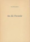 Wegman, Ita - An die Freunde. Aufsätze und Berichte aus den Jahren 1925-27