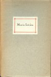 Werumeus Buning, J.W.F. in Juni 1932 - Maria Lécina  ..  Een lied in honderd verzen met een zangwijs.