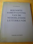 Scheepens, H. - Beknopte samenvatting van de Nederlandse letterkunde