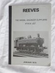 Onbekend - Reeves, january 1978: The model engineer suppliers stock list