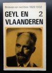 Pieter Geyl - Geyl en Vlaanderen 2    Brieven en notities 1928/1932