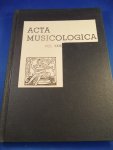  - acta musicologica vol. 23, fasc 1-3