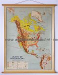 Bakker, W. en Rusch, H. - Schoolkaart / wandkaart van Noord- en Midden-Amerika