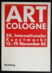 redactie - Art Cologne. 20. Internationaler Kunstmarkt. November 86. Katalog.