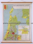 [J.C.] Kloosterman, [B.] Koekkoek, [J.] van Mourik - Schoolkaart / wandkaart van Noordholland