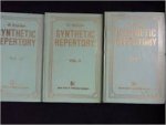 Barthel, Horst, Will Klunker - Synthetic repertory. Psychic and general symptoms of the homeopatic materia medica. 3 volumes