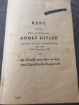 Adolf Hitler - Rede van den fuhrer en Rijkskanselier Adolf Hitler