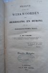Jager, Arie. de - Proeve over de werkwoorden van herhaling en during in de Nederduitsche taal. Opgedragen aan P.K. Görlitz