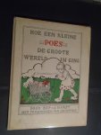 Harst, Bep v.d. Teekeningen: J.W.M. Wins - Hoe een kleine poes de groote wereld in ging. Prentenboek met zwart-wit illustraties.