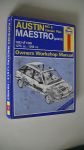 MEAD, JOHN S. - Austin Maestro Owners Workshop Manual. MG & Vanden Plas. 1983 to 1989.-- models 1275 cc - 1598 cc