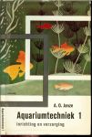 Janze, A.O ..  Omslagontwerp : Rein van Looy Illustraties naar tekeningen van de schrijver - Aquariumtechniek Deel 1 : Inrichting en verzorging.
