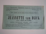 Folder Concertgebouw - Jeanette van Dijck