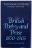 Kermode Frank General Editor, Ian Fletcher Editor - British Poetry and Prose 1870-1905