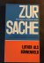 Kraft, Friedrich (herausg.) - Zur Sache - Luther als Bühnenheld