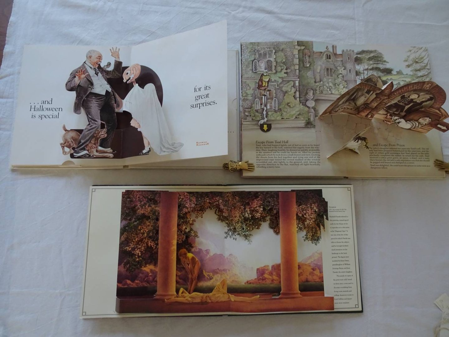 Parrish, Maxfield, Norman Rockwell & Kenneth Graham. - The Maxfield Parrish Pop-Up Book/ Special Days Come to Life. An Abbeville Pop-Up Book/ The Wind in the Willows. A Pop-Up Book. 3 titles.