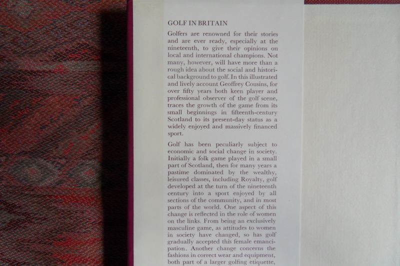 Cousins, Geoffrey. - Golf in Britain. - A social history from the beginnings to the present day.