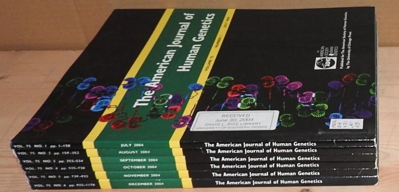  - American journal of human genetics. 2004 Volume 74 - 75 Complete