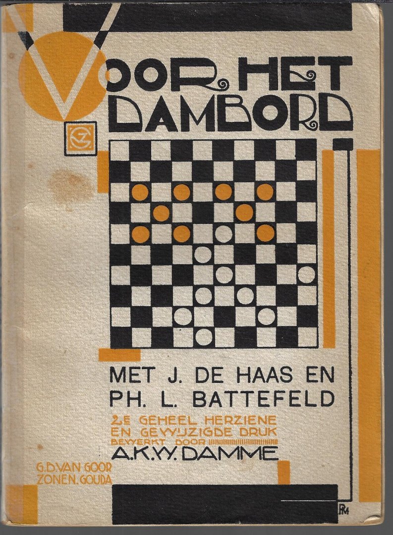 Haas, J. de en Battefeld, Ph. L. / bewerkt door Damme, A.K.W - Voor het dambord