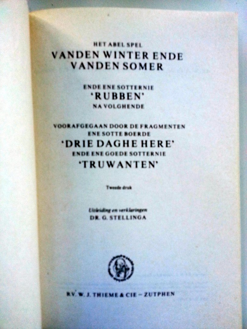 Ornée, Dr. W.A. - Wijngaards, Dr. N.C.H. - Neutjens, Prof. Dr. C.L. - Het Abel Spel (Vanden winter ende vanden somer) (Klassiek Letterkundig Pantheon 175)