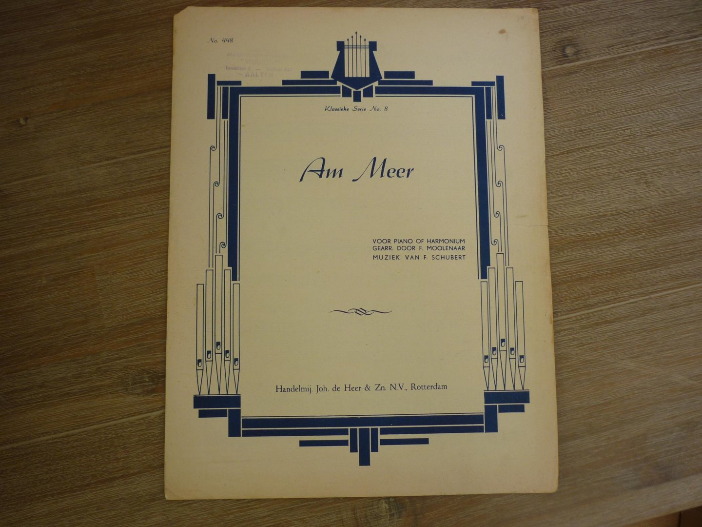 F. Molenaar  /  F. Schubert - Am Meer (muziek van F. Schubert) - Klassieke serie no. 8