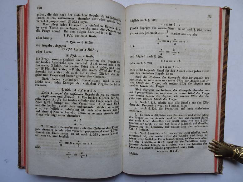 Grunert, Joh. Aug.. - Lehrbuch der Mathematik für die mittlern Classen höherer Lehranstalten; Erster Theil: gemeine Arithmetik.