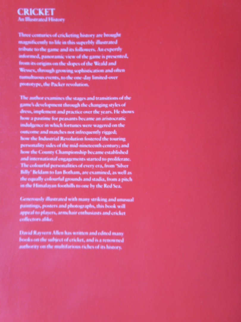 Rayvern Allen David - Cricket An illustrated history