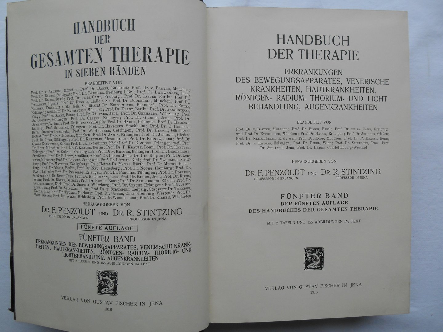 Penzoldt, F. & Stintzing, R. (Hrsg.) - Handbuch der gesamten Therapie. 5.Band