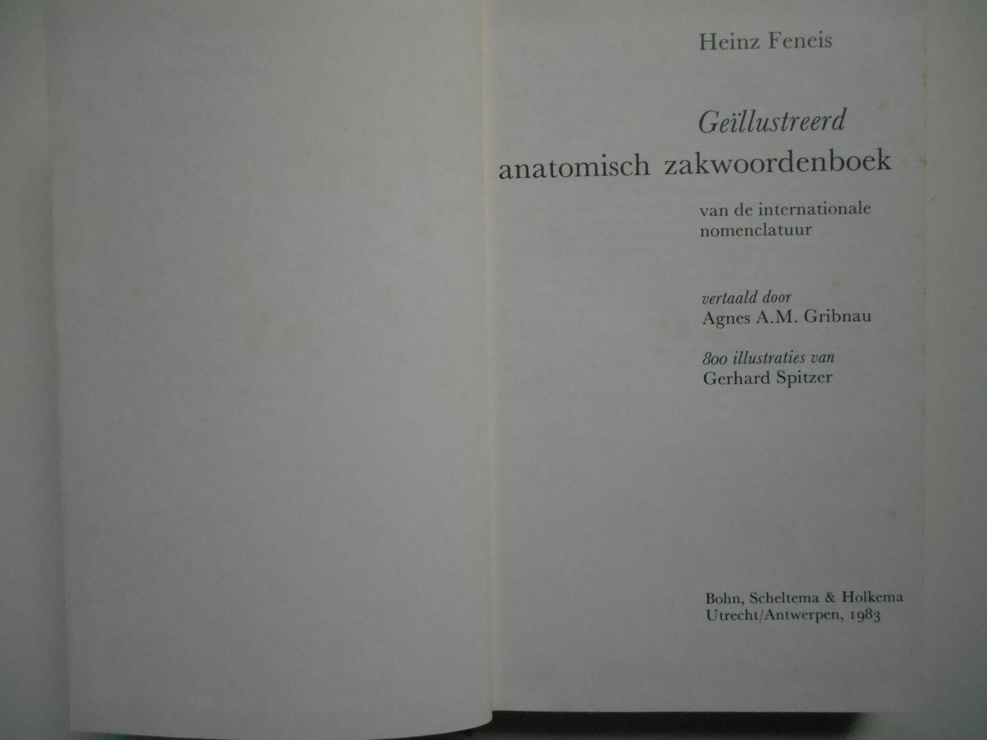 Feneis, Heinz - Geïllustreerd anatomisch zakwoordenboek van de internationale nomenclatuur