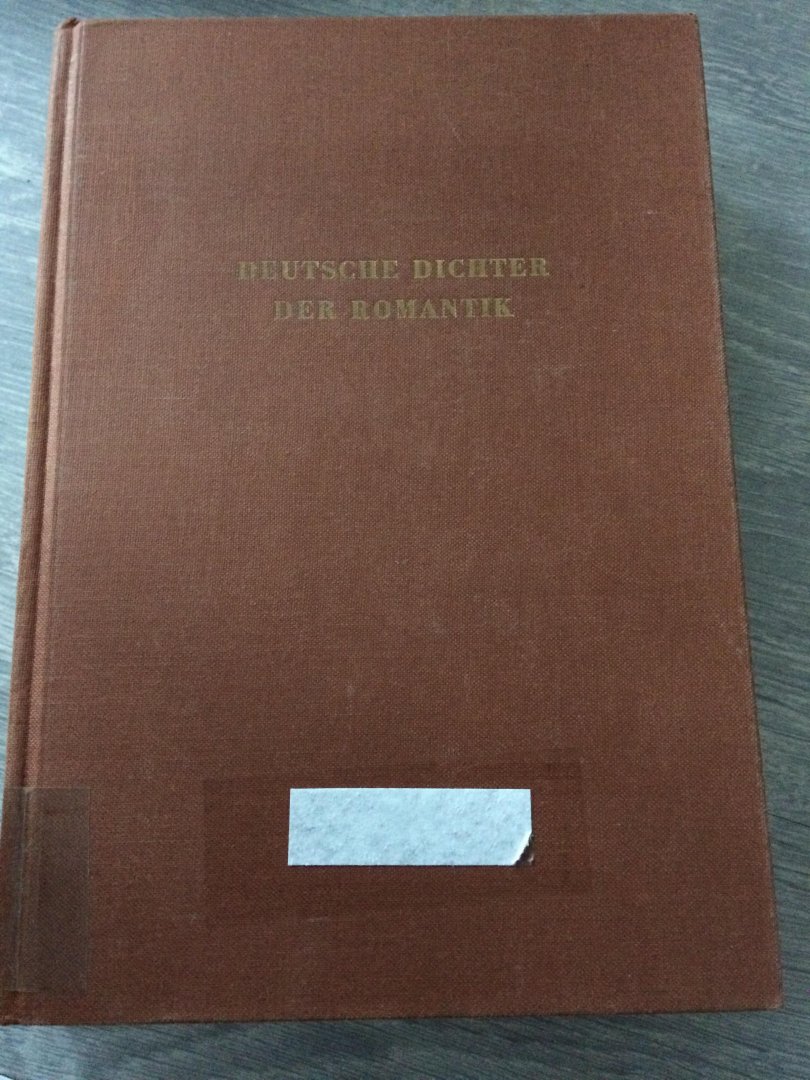 Benno von Wiesse - Deutsche dichter der romantik