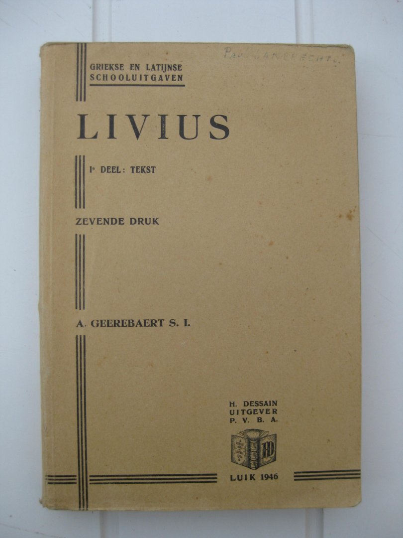 Livius (Geerebaert, A.) - Uit de eerste en tweede decade.